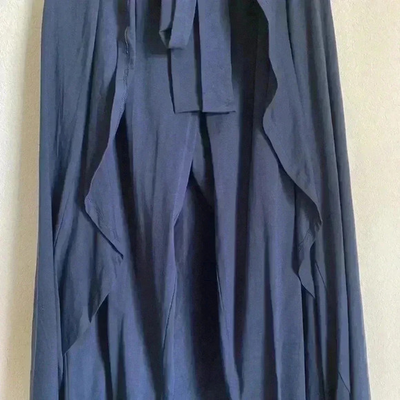 WAYWARD FANCIES ESHAKTI Ruffle Knit Tie Front Wrap Skouser Skirt Trouser Size L - Picture 7 of 10